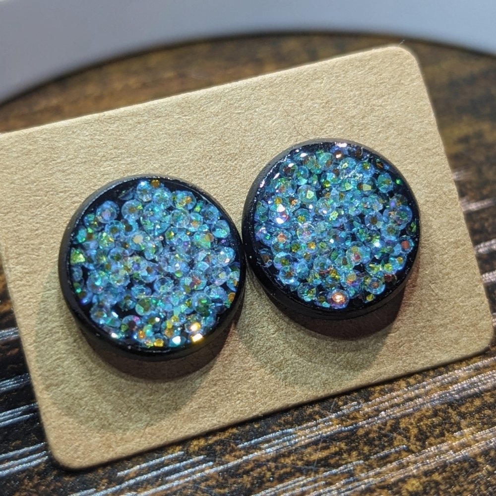 Homemade Crystal Resin Earrings